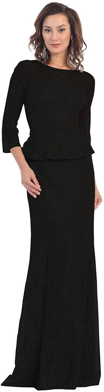 Long Mother of the Bride Dress Formal Evening Gown - The Dress Outlet May Queen