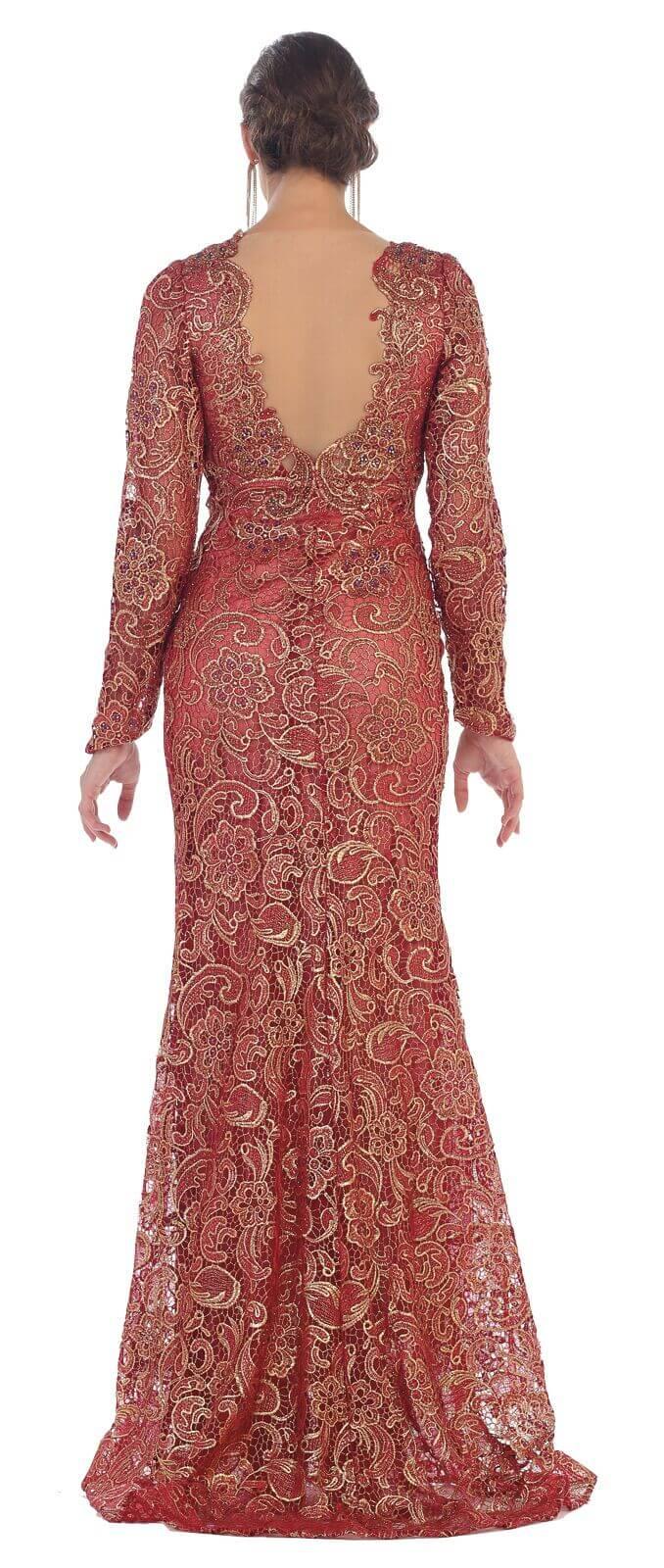 Long Mother of the Bride Dress Formal Evening Gown - The Dress Outlet May Queen