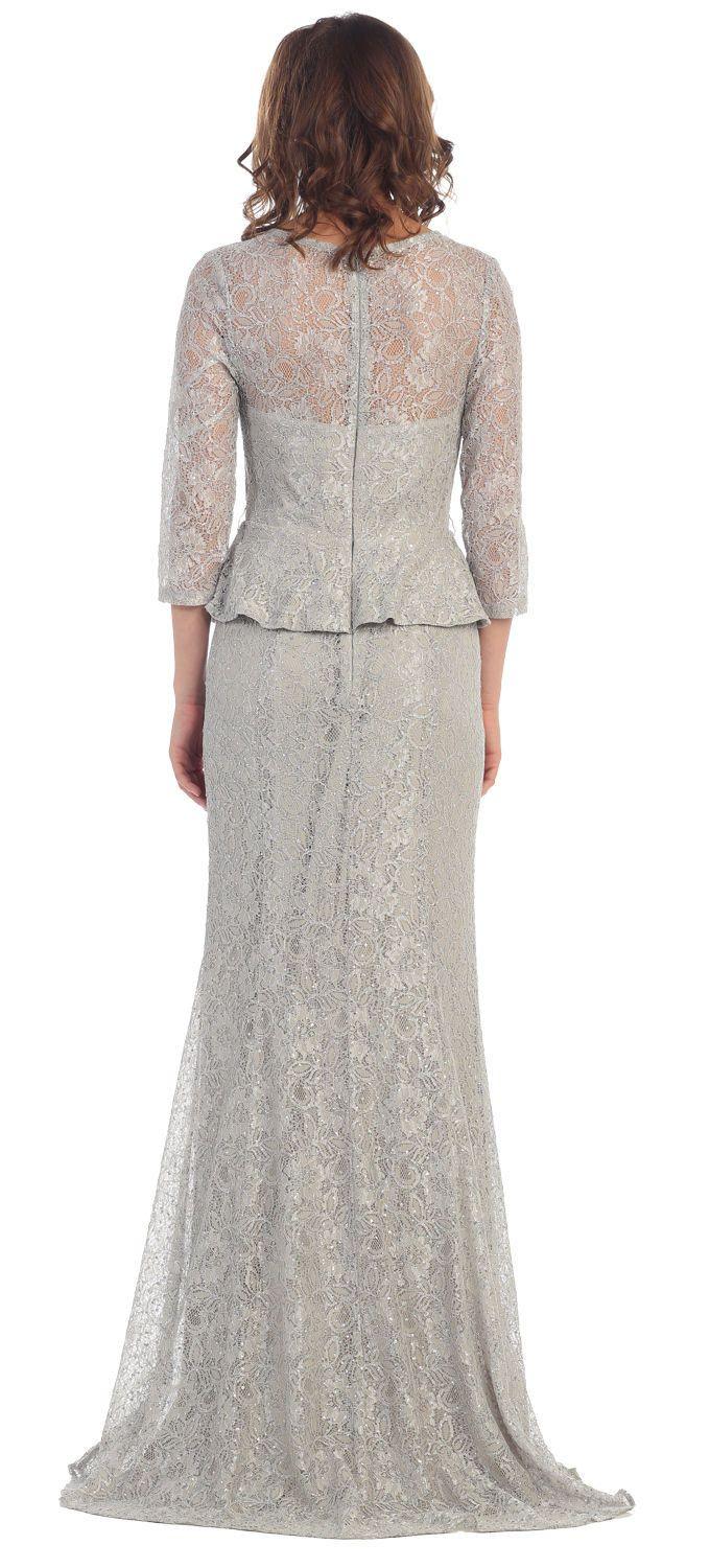 Long Mother of the Bride Dress Formal Evening Gown - The Dress Outlet May Queen