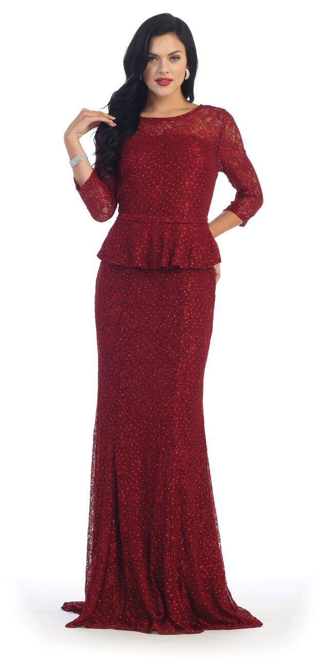 Long Mother of the Bride Dress Formal Evening Gown - The Dress Outlet May Queen