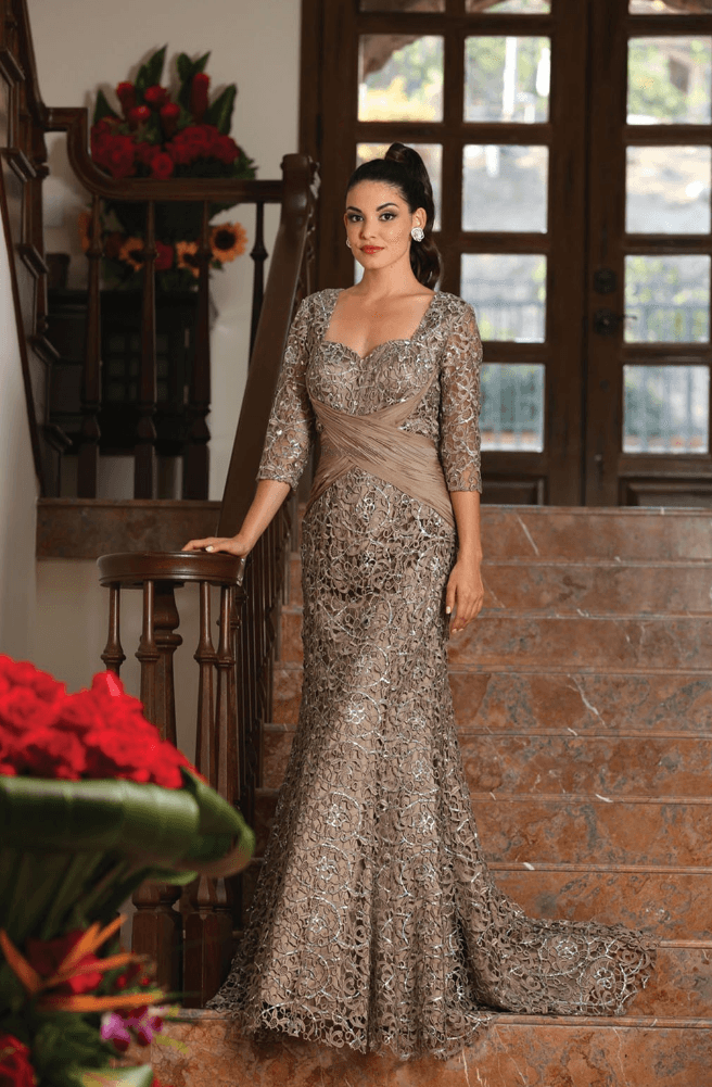 Long Mother of the Bride Dress Formal Plus Size - The Dress Outlet May Queen