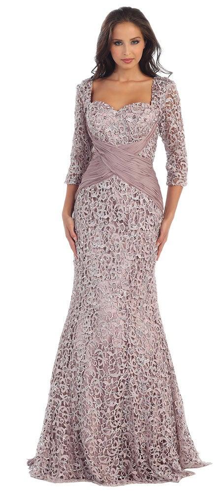 Long Mother of the Bride Dress Formal Plus Size - The Dress Outlet May Queen