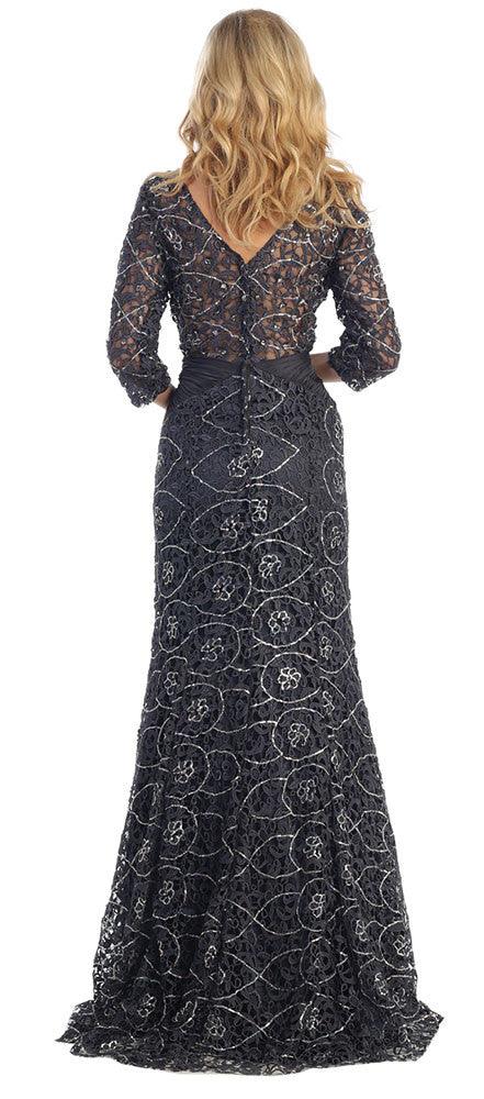 Long Mother of the Bride Dress Formal Plus Size - The Dress Outlet May Queen