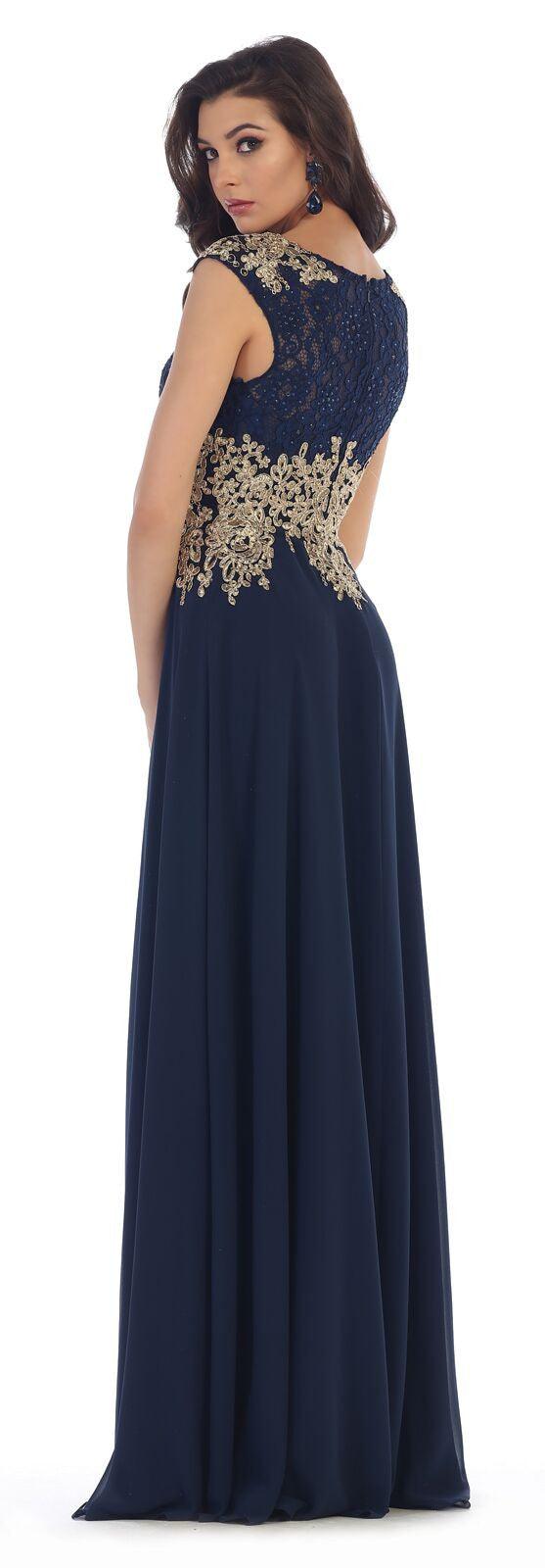 Long Mother of the Bride Dress Formal Plus Size Gown - The Dress Outlet May Queen