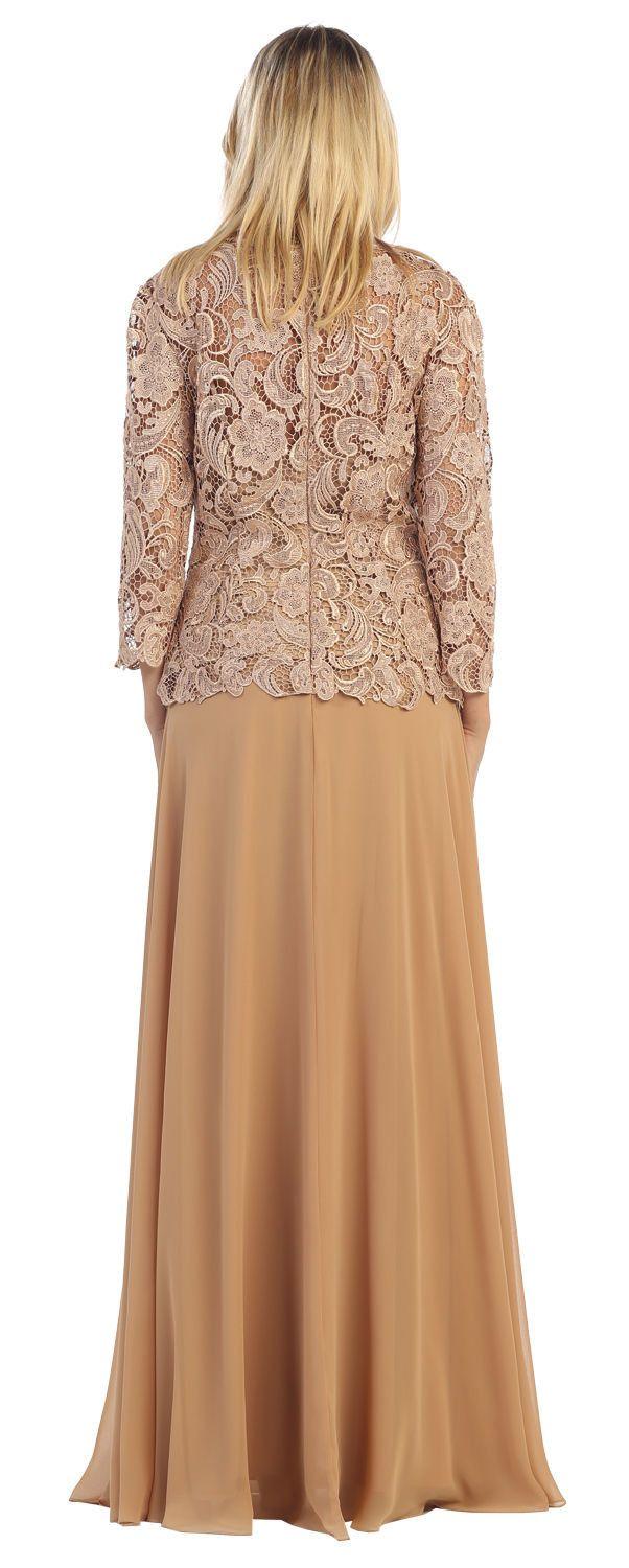 Long Mother of the Bride Dress Plus Size Formal - The Dress Outlet May Queen