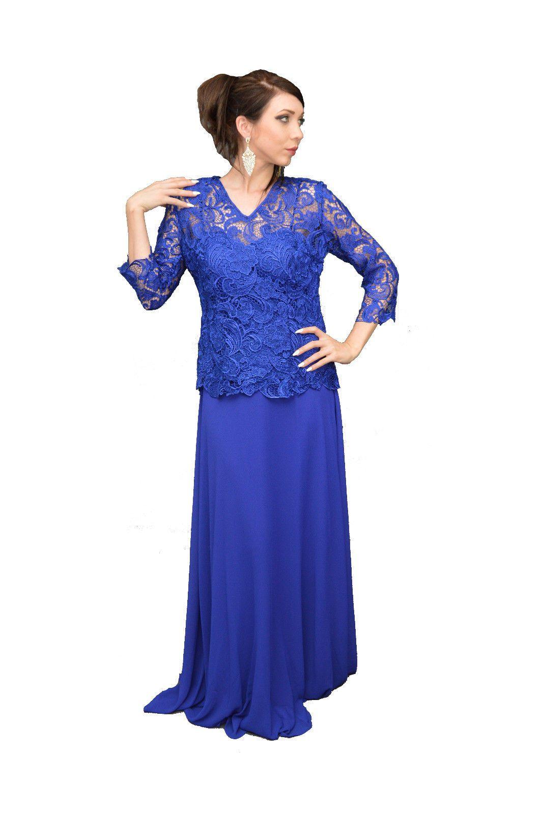 Long Mother of the Bride Dress Plus Size Formal - The Dress Outlet May Queen