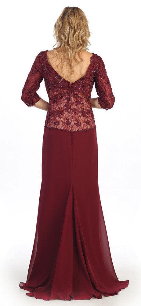Long Mother of the Bride Dress Plus Size Formal - The Dress Outlet May Queen