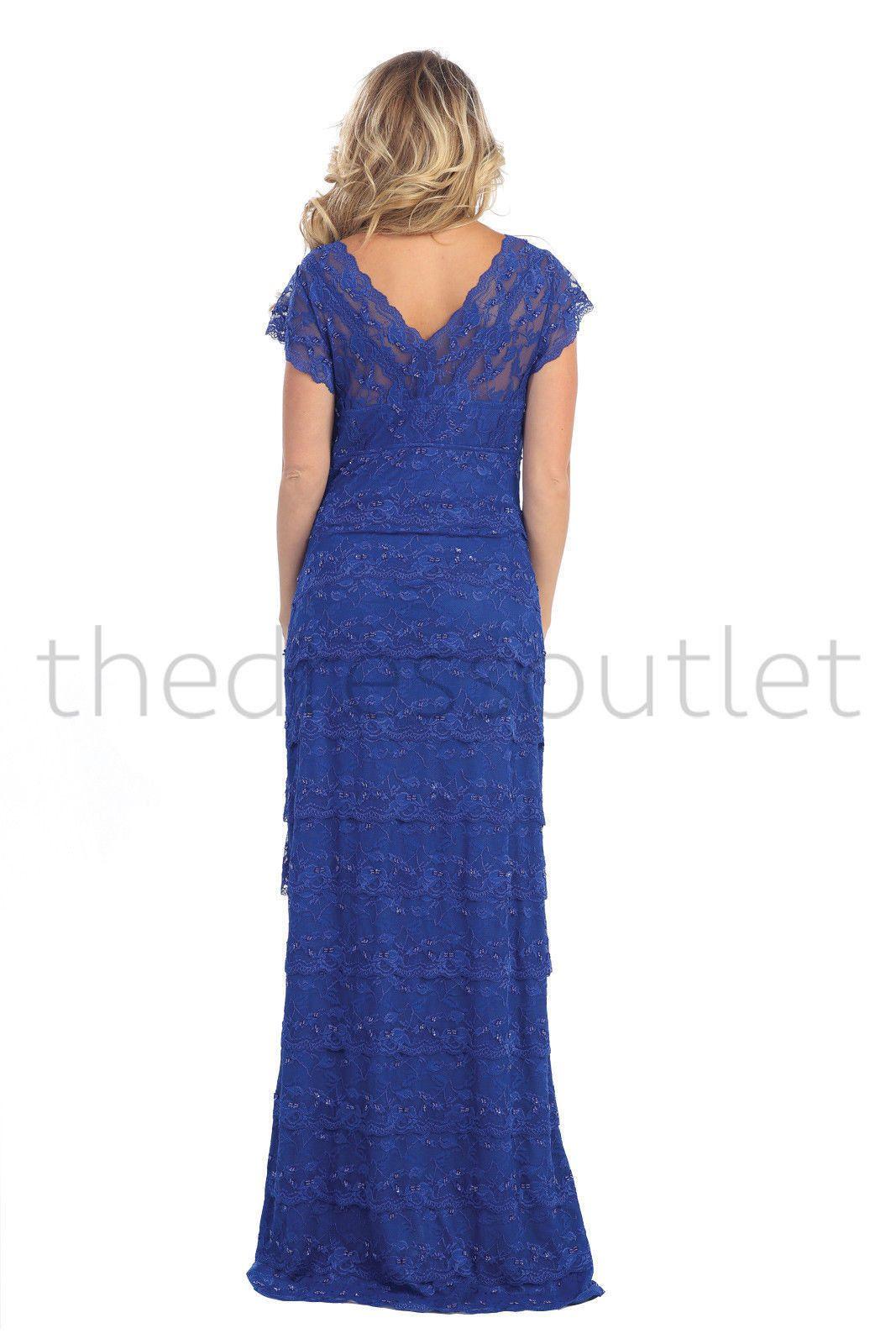 Long Mother of the Bride Dress Plus Size Formal - The Dress Outlet May Queen
