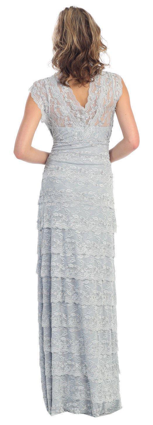 Long Mother of the Bride Dress Plus Size Formal - The Dress Outlet May Queen