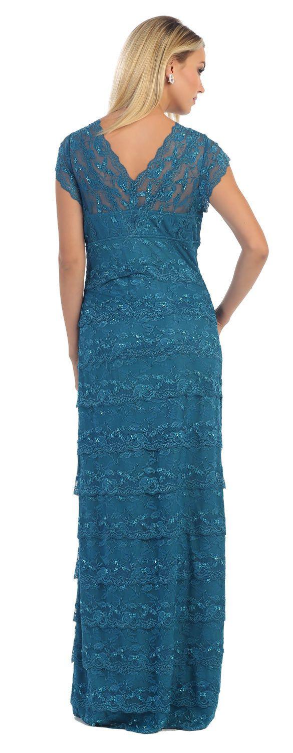 Long Mother of the Bride Dress Plus Size Formal - The Dress Outlet May Queen