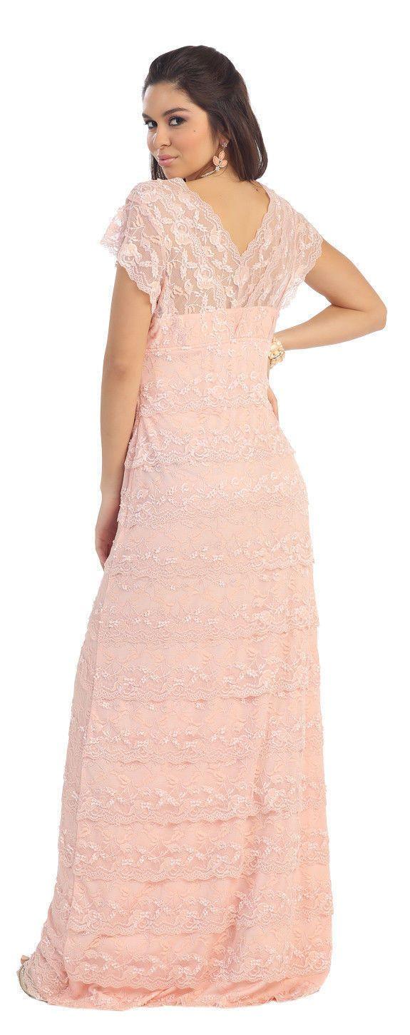 Long Mother of the Bride Dress Plus Size Formal - The Dress Outlet May Queen