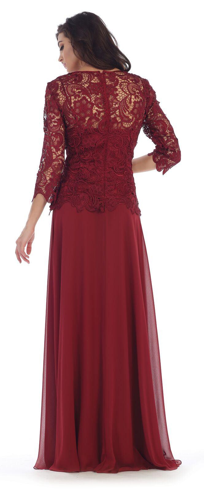 Long Mother of the Bride Dress Plus Size Formal - The Dress Outlet May Queen
