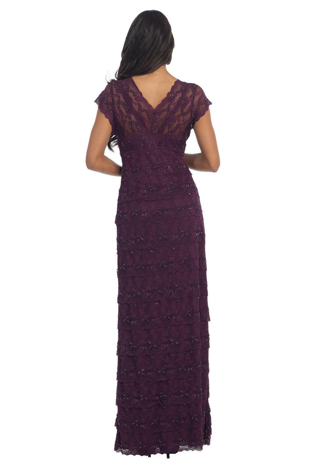 Long Mother of the Bride Dress Plus Size Formal - The Dress Outlet May Queen