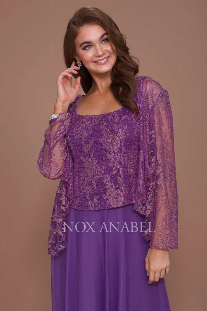 Long Mother of the Bride Dress with Jacket - The Dress Outlet Nox Anabel