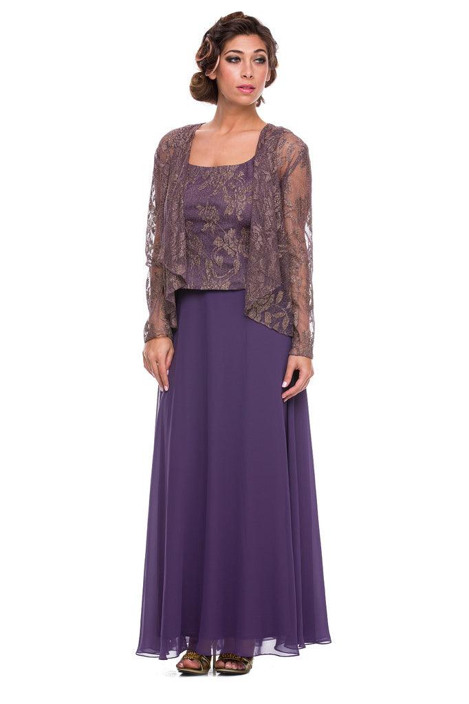 Long Mother of the Bride Dress with Jacket - The Dress Outlet Nox Anabel