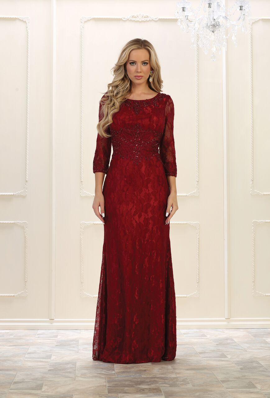 Long Mother of the Bride Formal Dress Plus Size - The Dress Outlet May Queen
