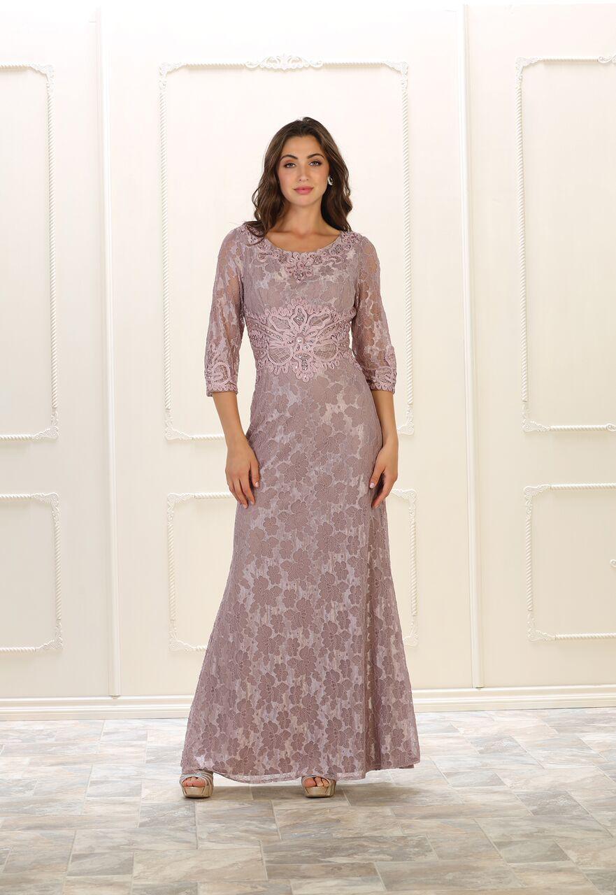 Long Mother of the Bride Formal Dress Plus Size - The Dress Outlet May Queen