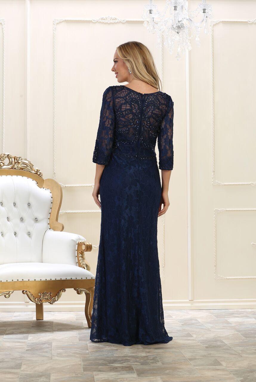 Long Mother of the Bride Formal Dress Plus Size - The Dress Outlet May Queen