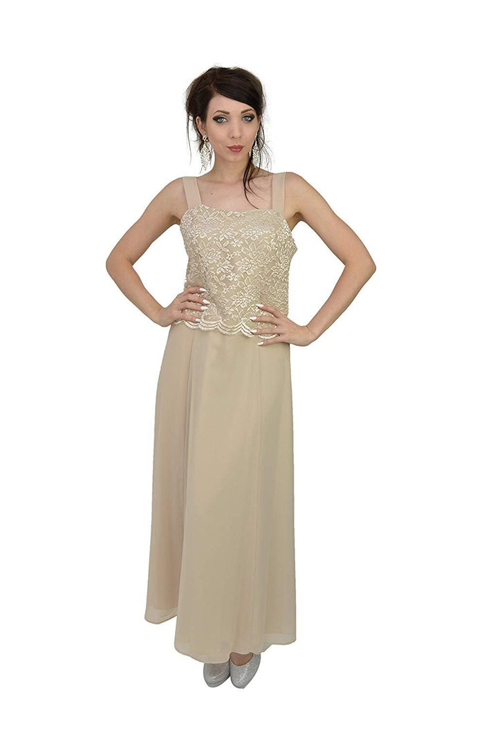 Long Mother of the Bride Formal Plus Size Dress - The Dress Outlet Sally