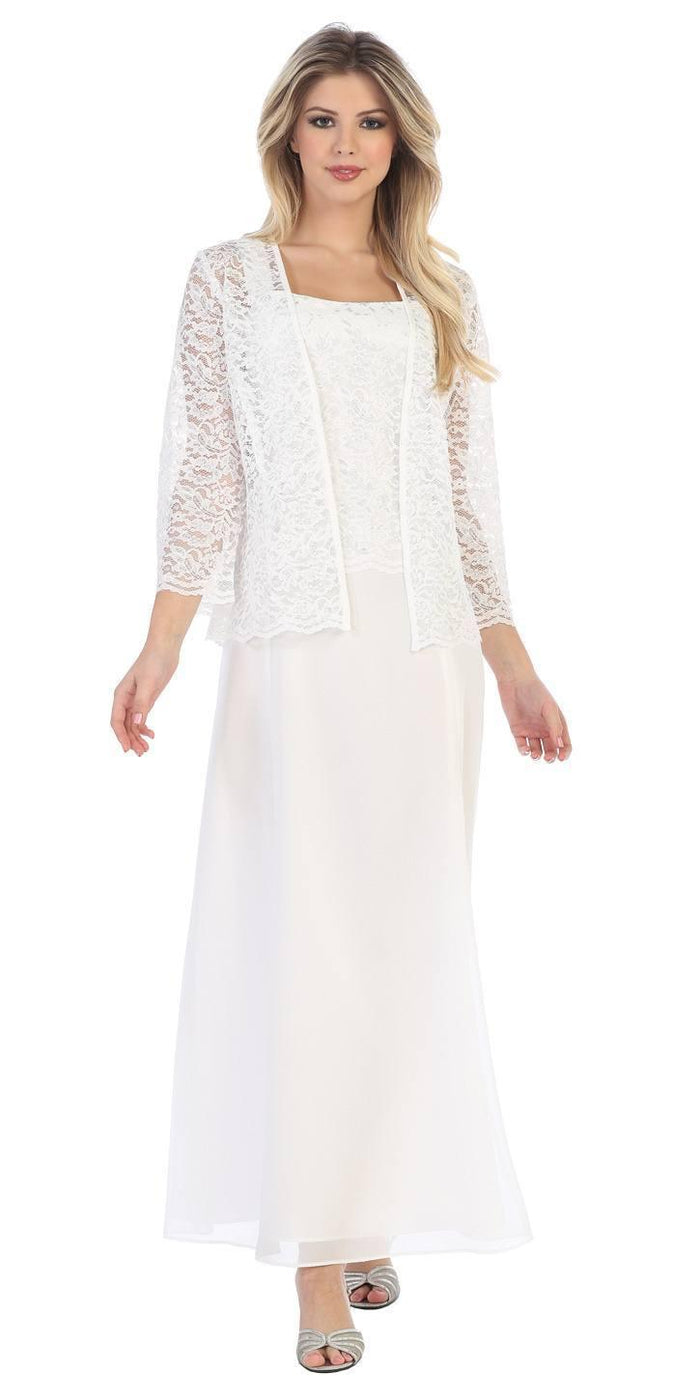 Long Mother of the Bride Formal Plus Size Dress - The Dress Outlet Sally