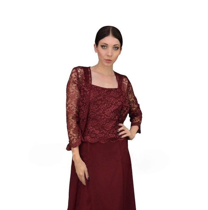 Long Mother of the Bride Formal Plus Size Dress - The Dress Outlet Sally