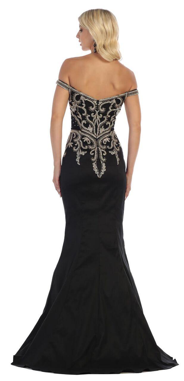 Long Off Shoulder Mermaid Prom Dress - The Dress Outlet May Queen