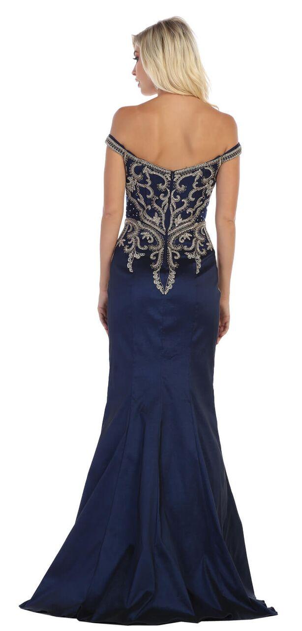 Long Off Shoulder Mermaid Prom Dress - The Dress Outlet May Queen