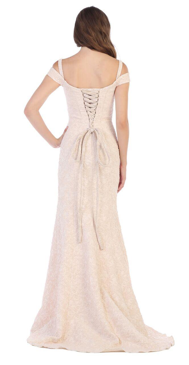Long Off Shoulder Prom Plus Size Dress Formal Gown - The Dress Outlet May Queen
