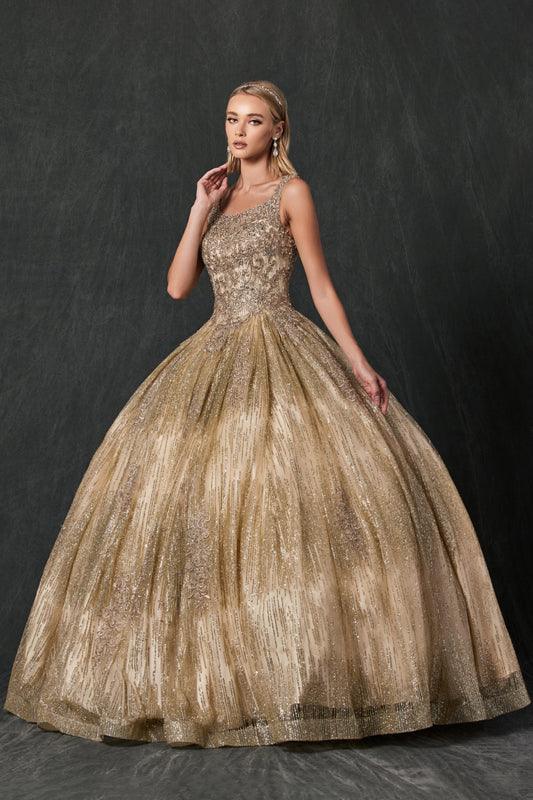 Long Off Shoulder Quinceanera Ball Gown - The Dress Outlet
