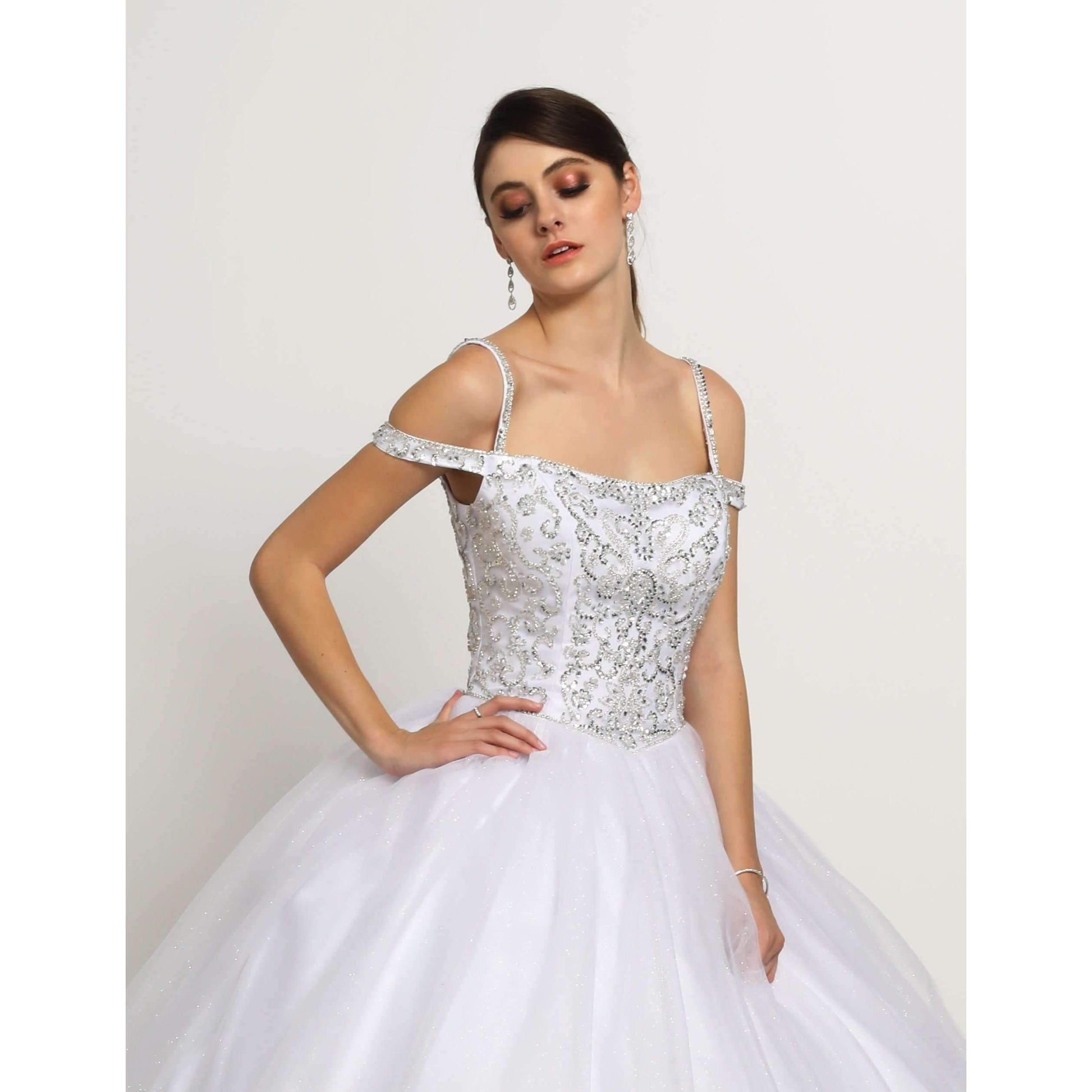 Long Off Shoulder Quinceanera Dress  Ball Gown