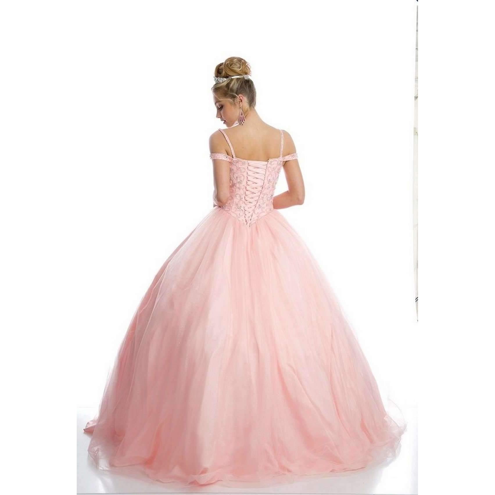 Long Off Shoulder Quinceanera Dress Ball Gown - The Dress Outlet Juliet