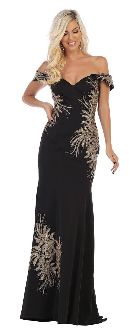 Long Off The Shoulder Formal Mermaid Prom Dress - The Dress Outlet May Queen