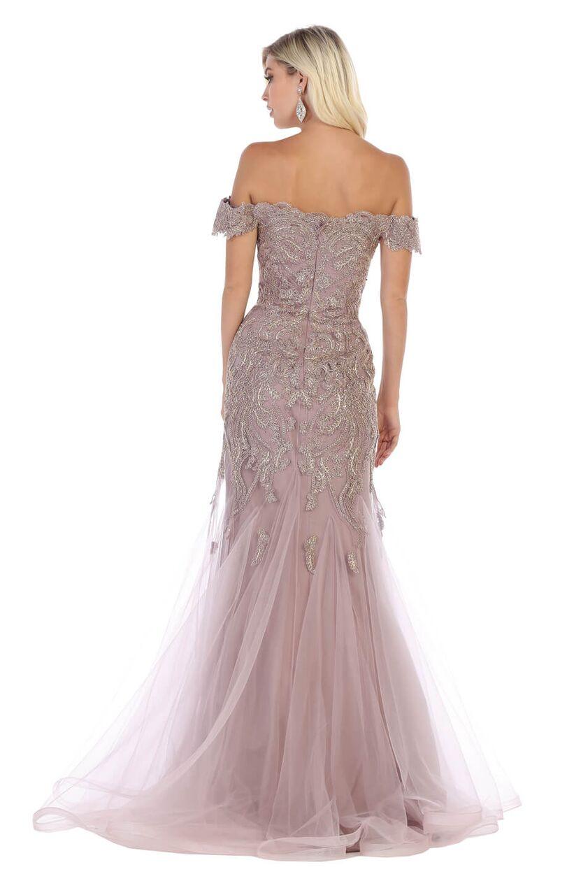 Long Off The Shoulder Mermaid Prom Dress - The Dress Outlet May Queen