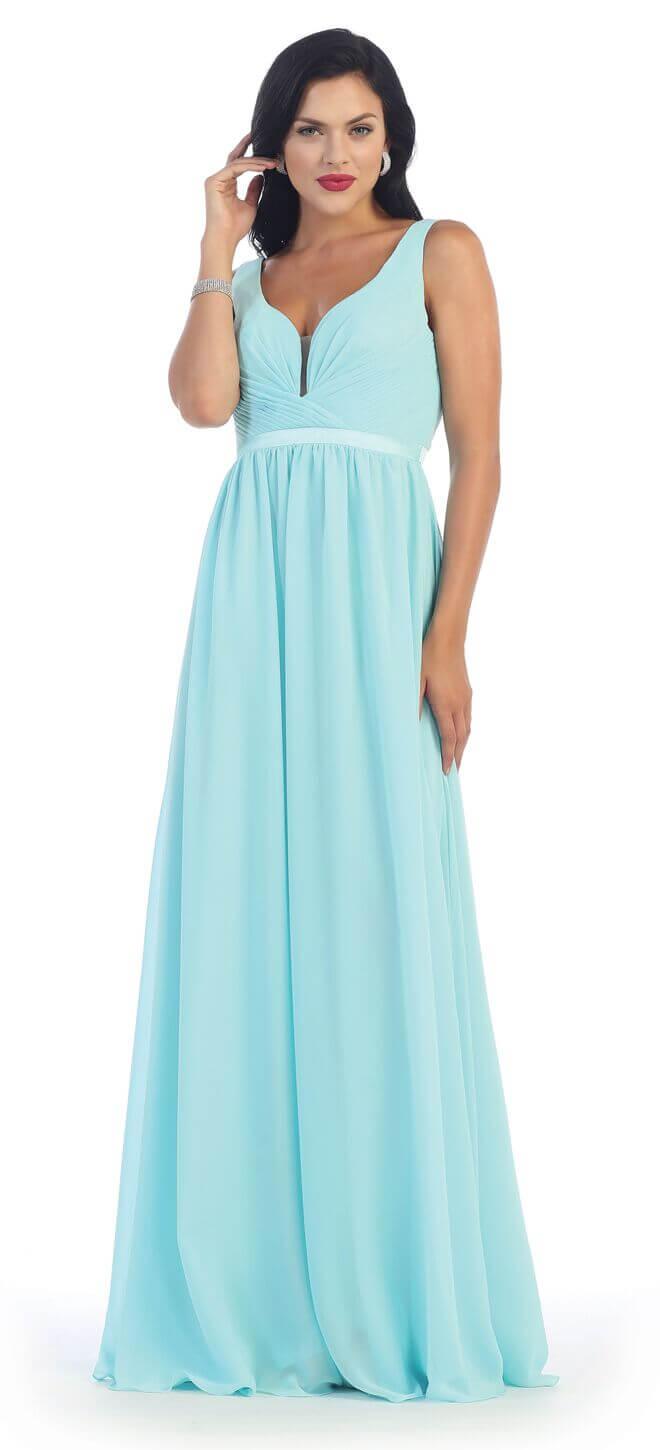 Long Plus Size Bridesmaids Formal Dress - The Dress Outlet May Queen
