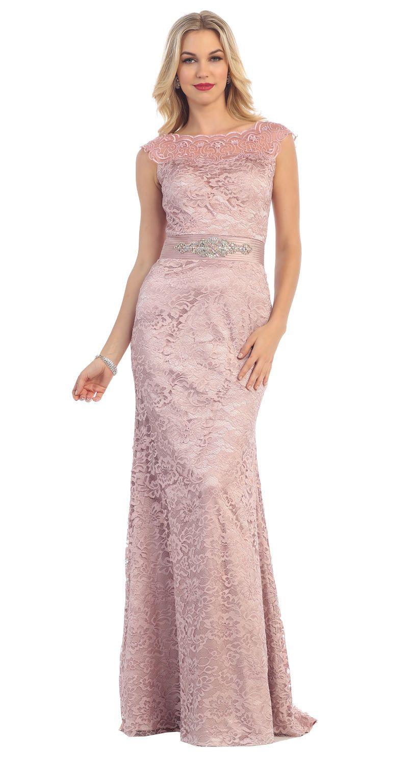 Long Plus Size Dress Formal Prom Dress Groom - The Dress Outlet May Queen