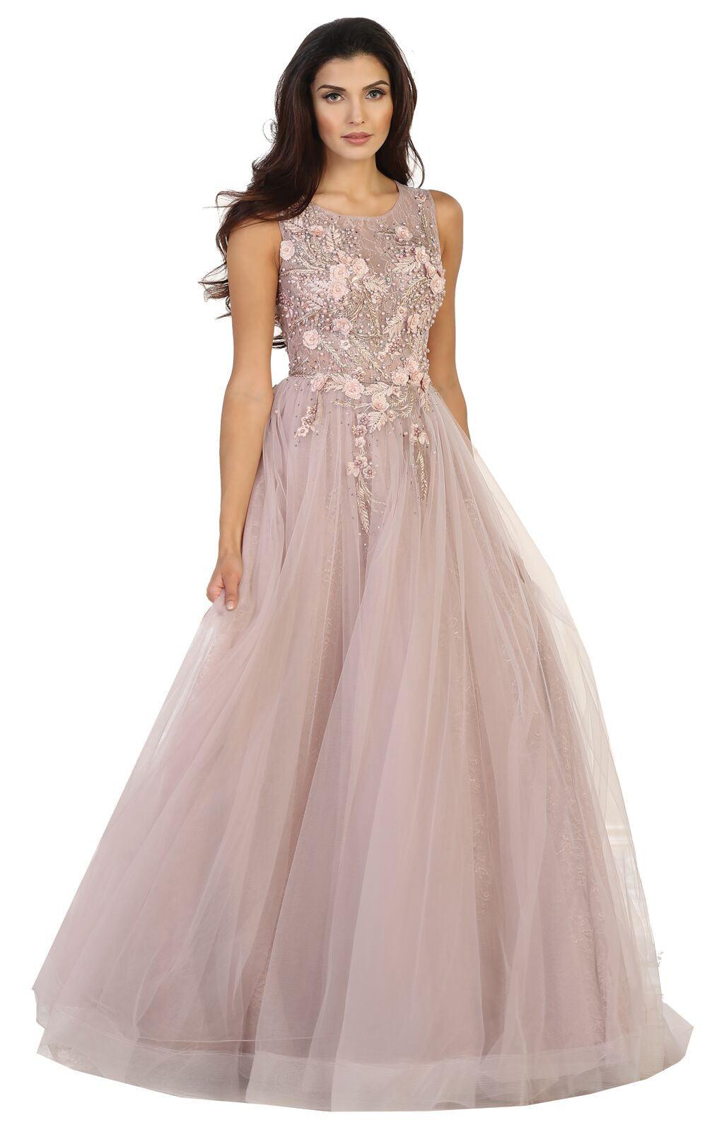 Long Plus Size Formal Dress Prom Evening Party Gown - The Dress Outlet May Queen