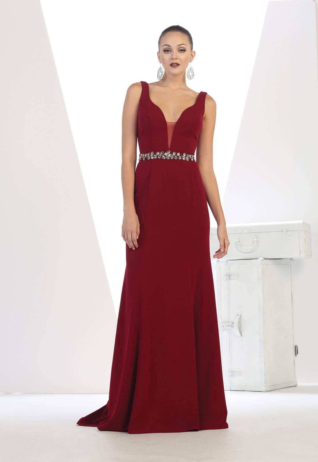 Long Plus Size Formal Evening Prom Dress - The Dress Outlet May Queen