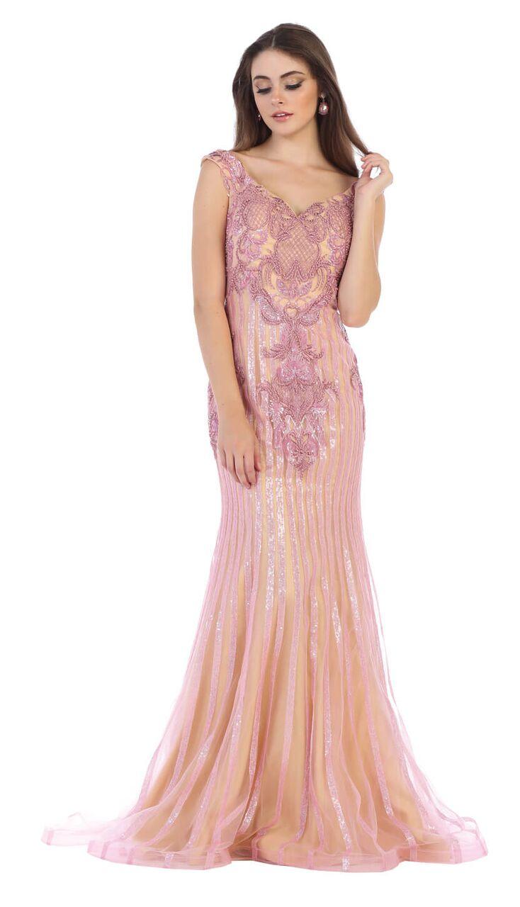 Long Plus Size Prom Dress Formal Evening Gown - The Dress Outlet May Queen