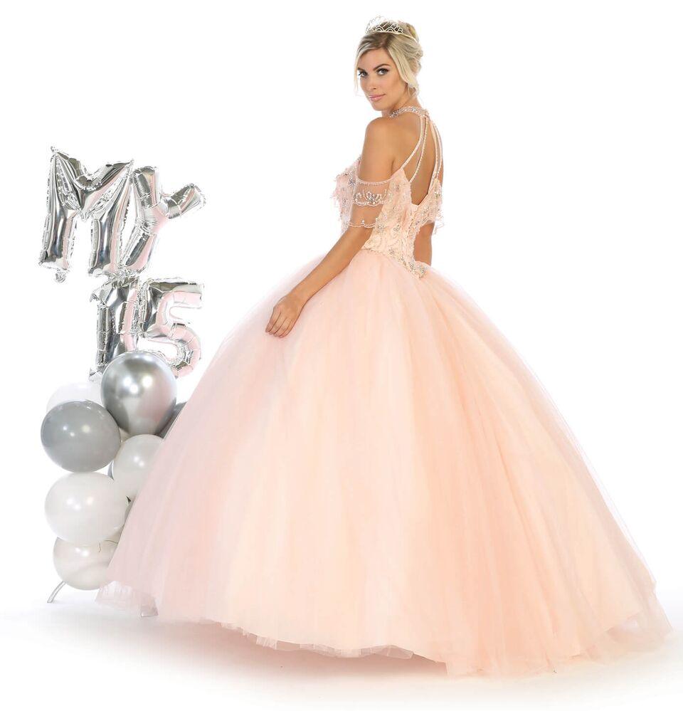 Long Plus Size Quinceanera Sweet 16 Dress - The Dress Outlet May Queen
