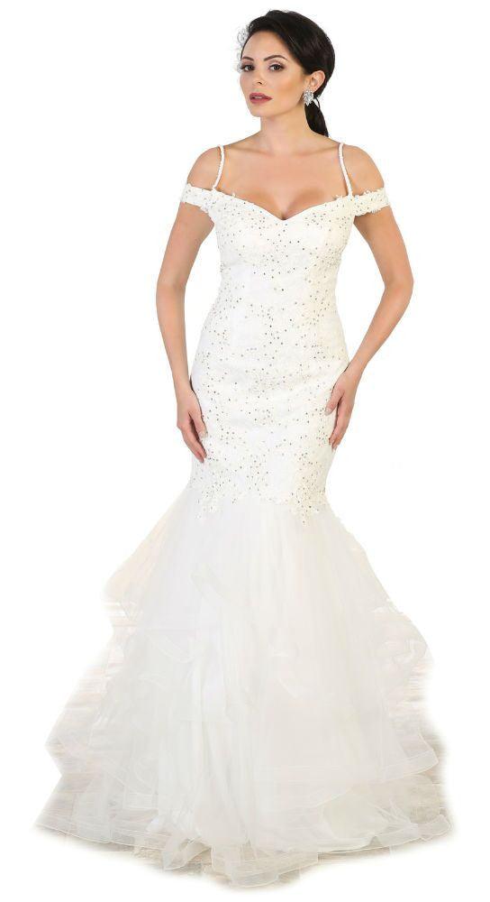 Long Plus Size Wedding Dress - The Dress Outlet May Queen
