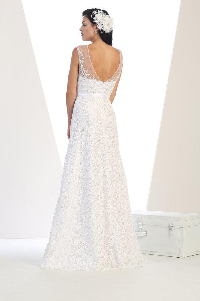 Long Plus Size Wedding Dress - The Dress Outlet May Queen