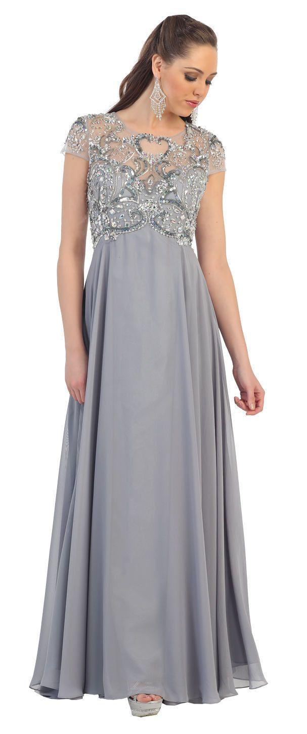Long Plus Size Wedding Guest Formal Dress - The Dress Outlet May Queen