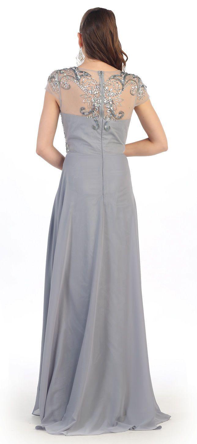 Long Plus Size Wedding Guest Formal Dress - The Dress Outlet May Queen