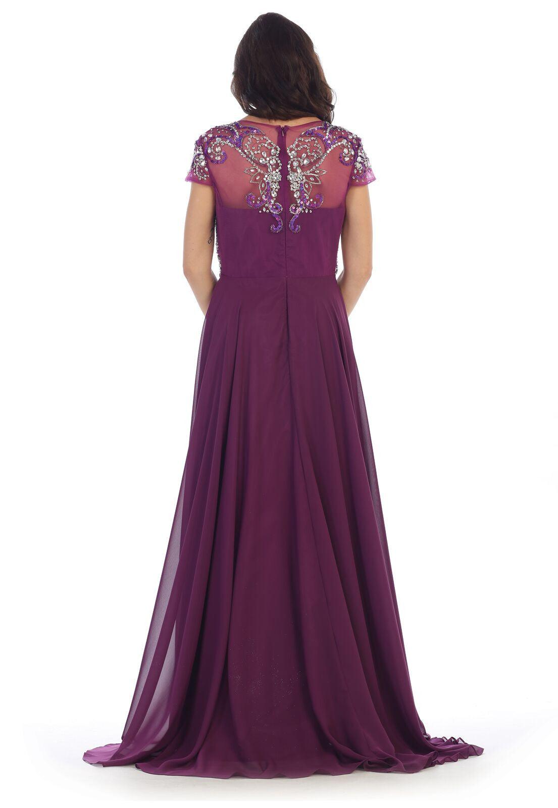 Long Plus Size Wedding Guest Formal Dress - The Dress Outlet May Queen