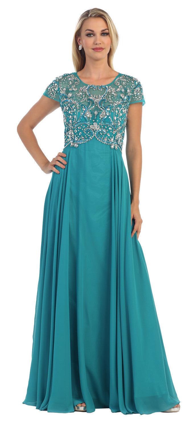 Long Plus Size Wedding Guest Formal Dress - The Dress Outlet May Queen