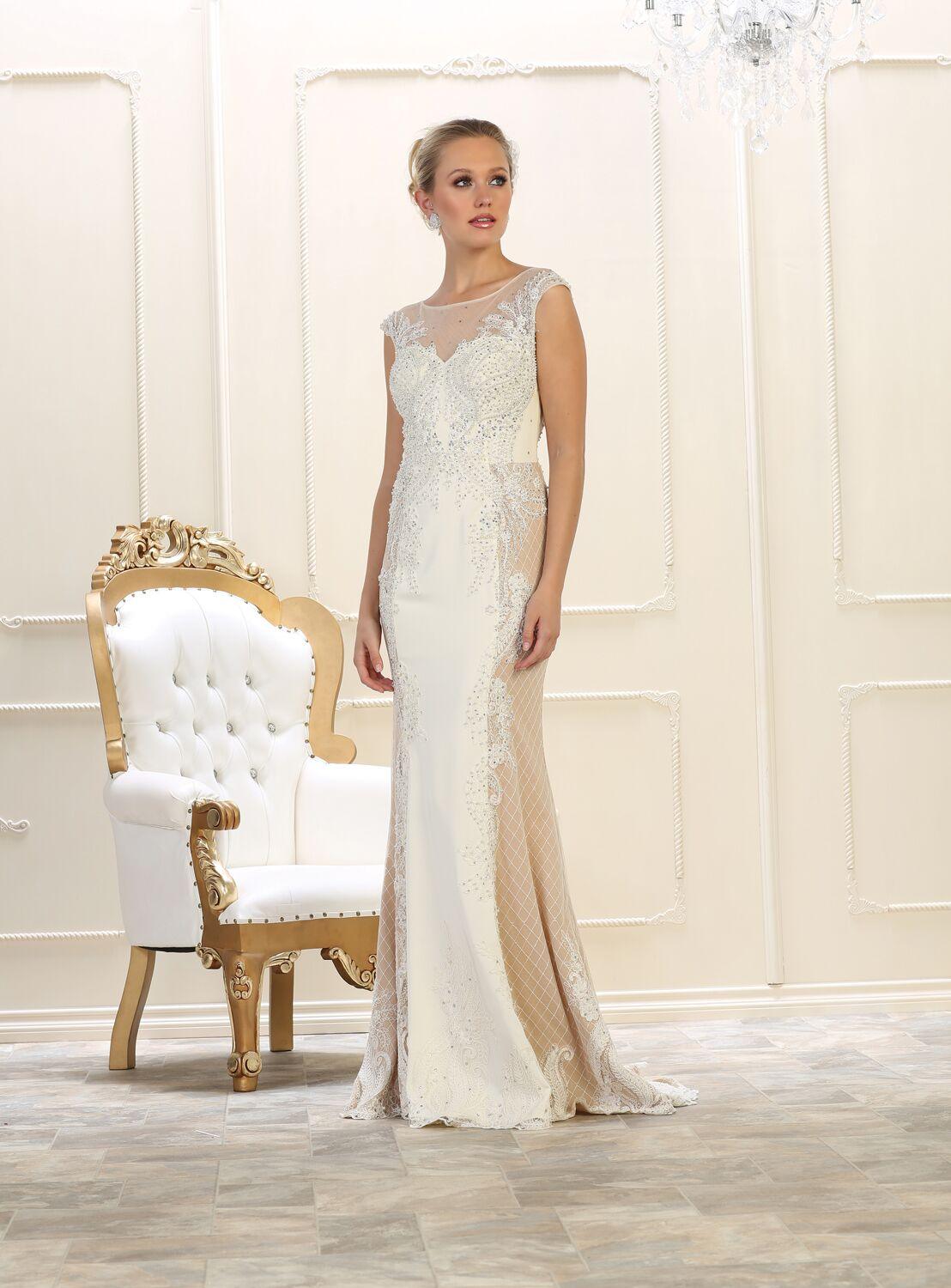 Long Prom Dress Formal Beaded Gown - The Dress Outlet May Queen