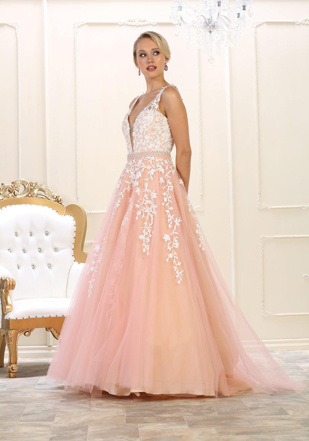 Long Prom Dress Formal Couture Ball Gown - The Dress Outlet May Queen
