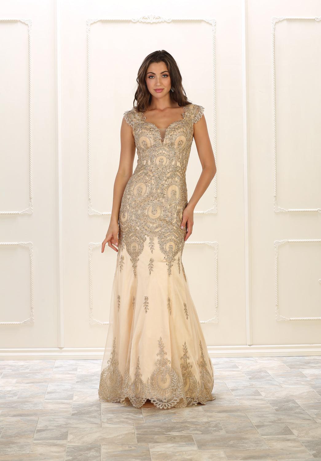 Long Prom Dress Formal Evening Gown Mermaid - The Dress Outlet May Queen