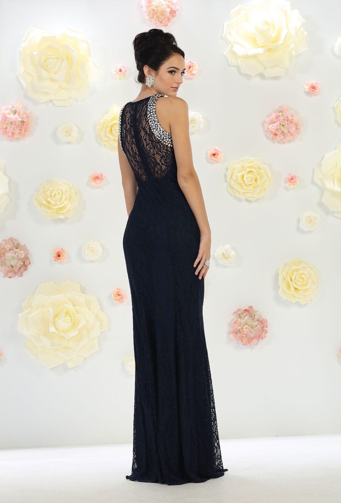 Long Prom Dress Formal Evening Party Gown Wedding Guest - The Dress Outlet May Queen