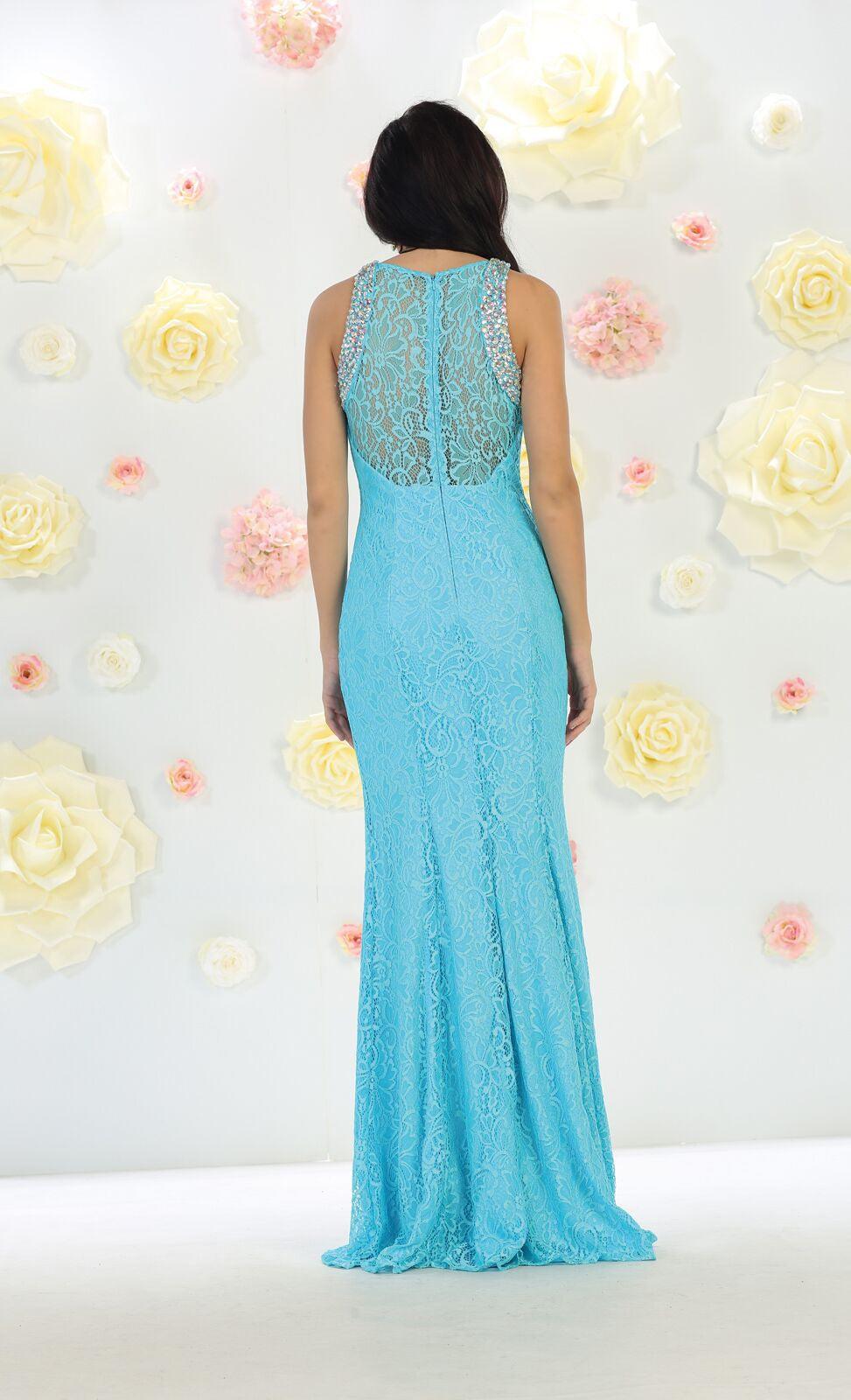 Long Prom Dress Formal Evening Party Gown Wedding Guest - The Dress Outlet May Queen